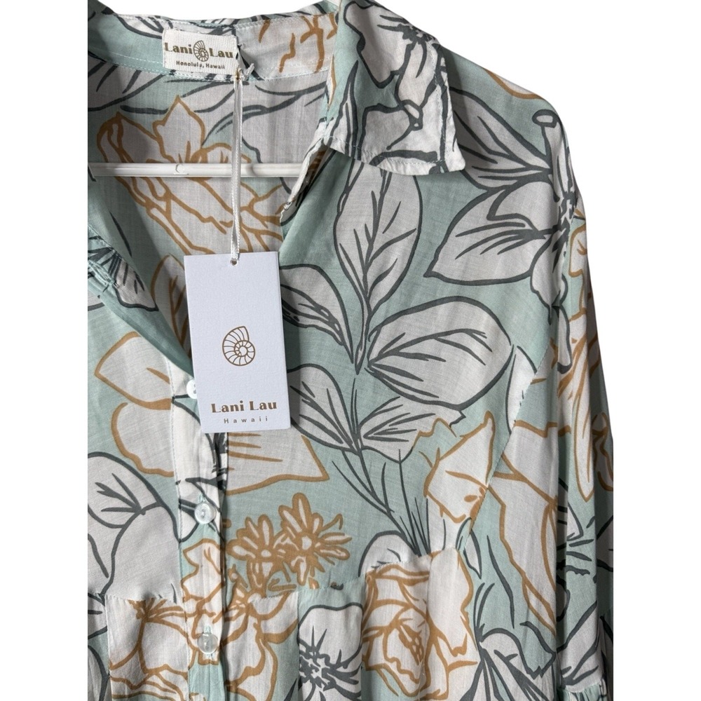 Land Lau Hawaii Anne Dress Mint NWT Babydoll Lightweight Swim Cover New Sz S/M